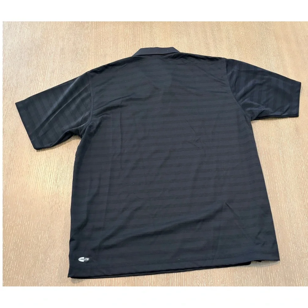 Adidas Louisville Cardinals Mens Large Black Striped Performance Golf Polo Shirt